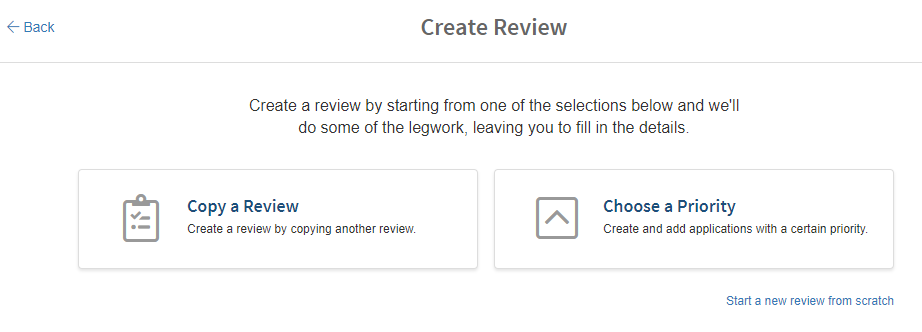 Create Review page